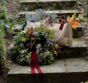 Christmas wreath making workshop at Ride High with Dani from Acorn & Oak